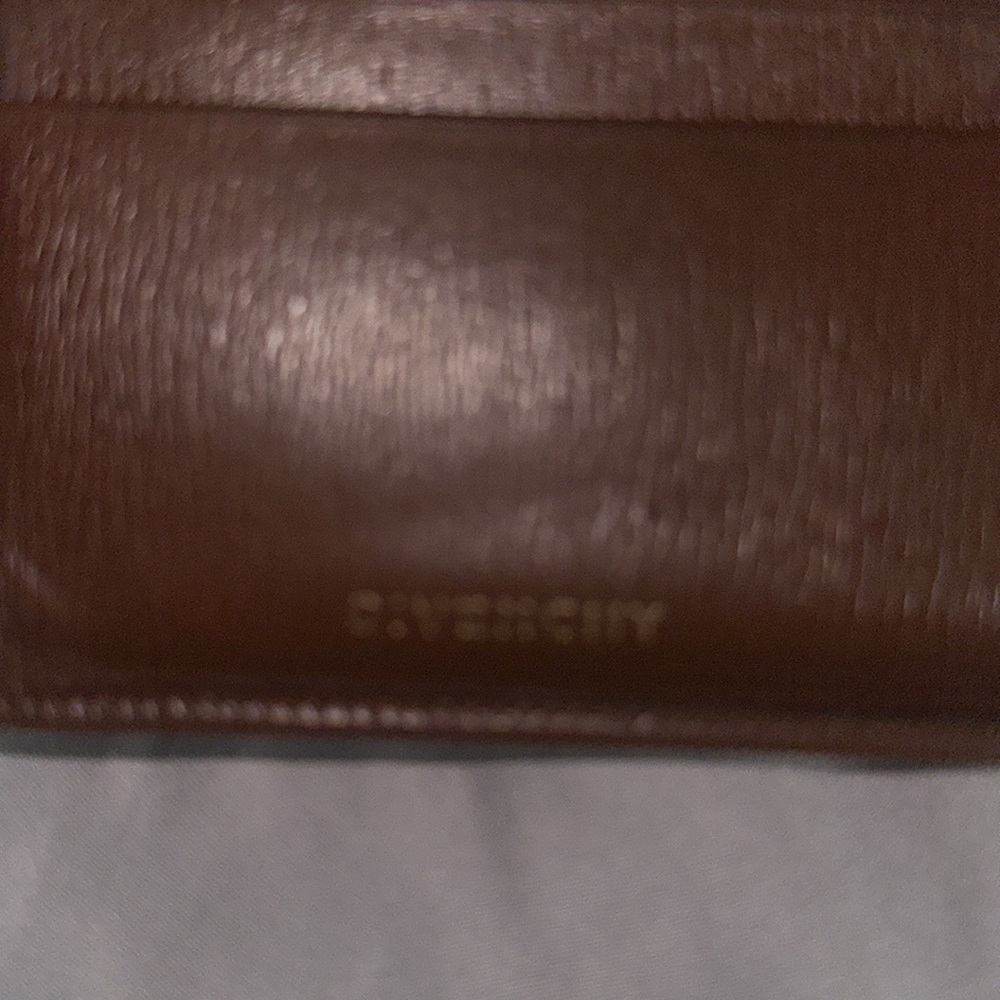 Givenchy authentic real brown leather wallet vintage nice cons 10 card slots - Picture 8 of 11